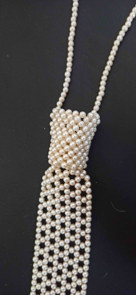 Collier cravate en perles — photo 2