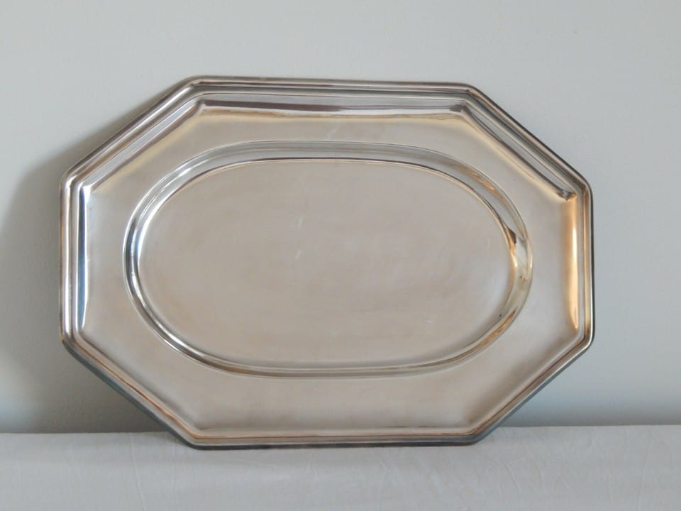 ANCIEN PLAT Art Déco en Métal Argenté GALLIA — photo 2