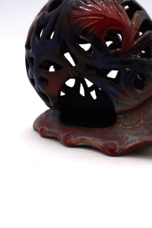 Photophore escargot en céramique émaillée ajourée — Foto 5