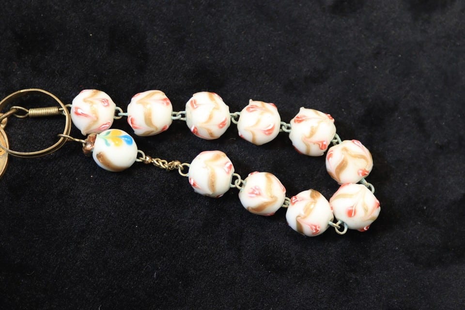 Dizainier bracelet chapelet perles Murano Pape Pont Max Pio IX S Paulus S Petrus — Foto 6