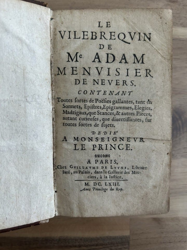 Le Vilebrequin De Me Adam Menuisier De Nevers 1663