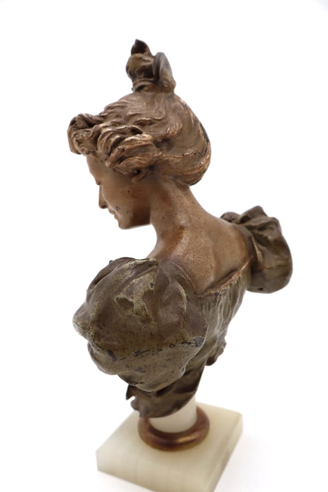 Buste de femme « Églantine » – Fonte polychrome vers 1880 – H. St Lerche — photo 8