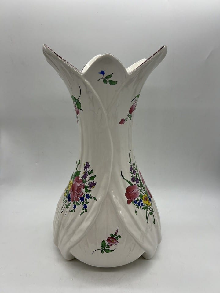 Vase en faïence KG Lunéville décor Réverbère