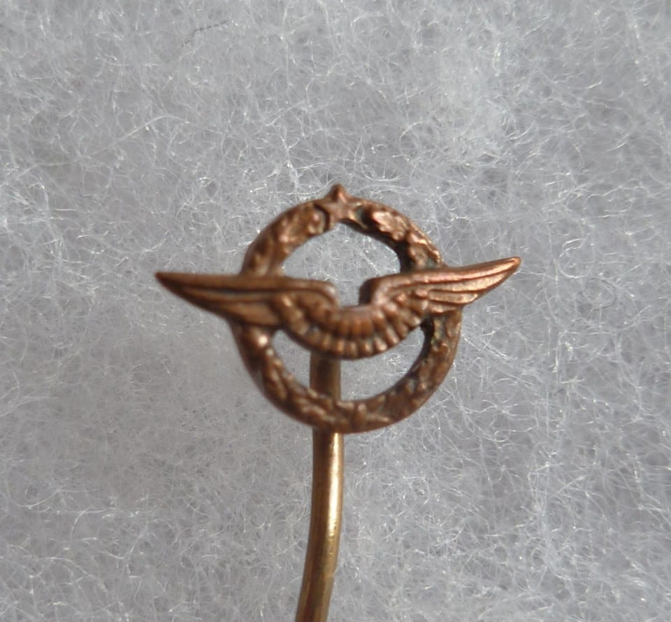 Insigne épinglette BREVET DE PILOTE ORIGINAL Armée de l'Air MINI PILOT WING FR 1 — photo 2