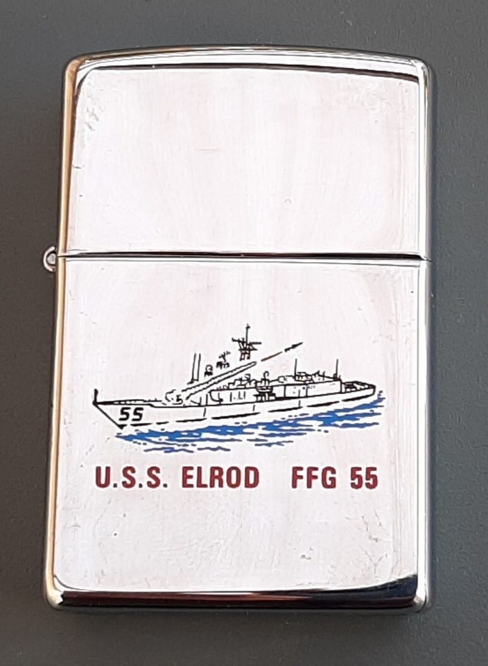 1997 BRIQUET ZIPPO USS ELROD US NAVY Marine USA FFG 55 ORIGINAL VINTAGE