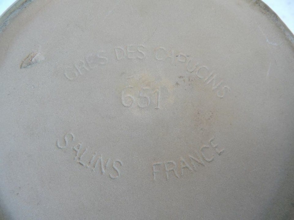 ANCIEN VASE en Grès à Deux Anses Signé GRES Des CAPUCINS SALINS France — photo 8