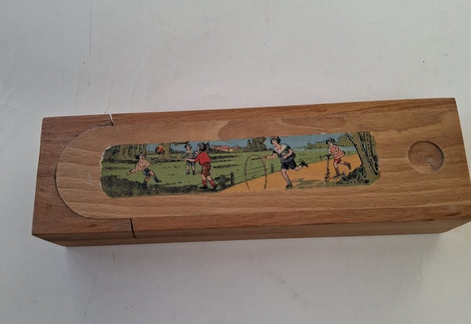 Plumier visuel enfants cerceau patinette football avec deux niveaux — foto 5