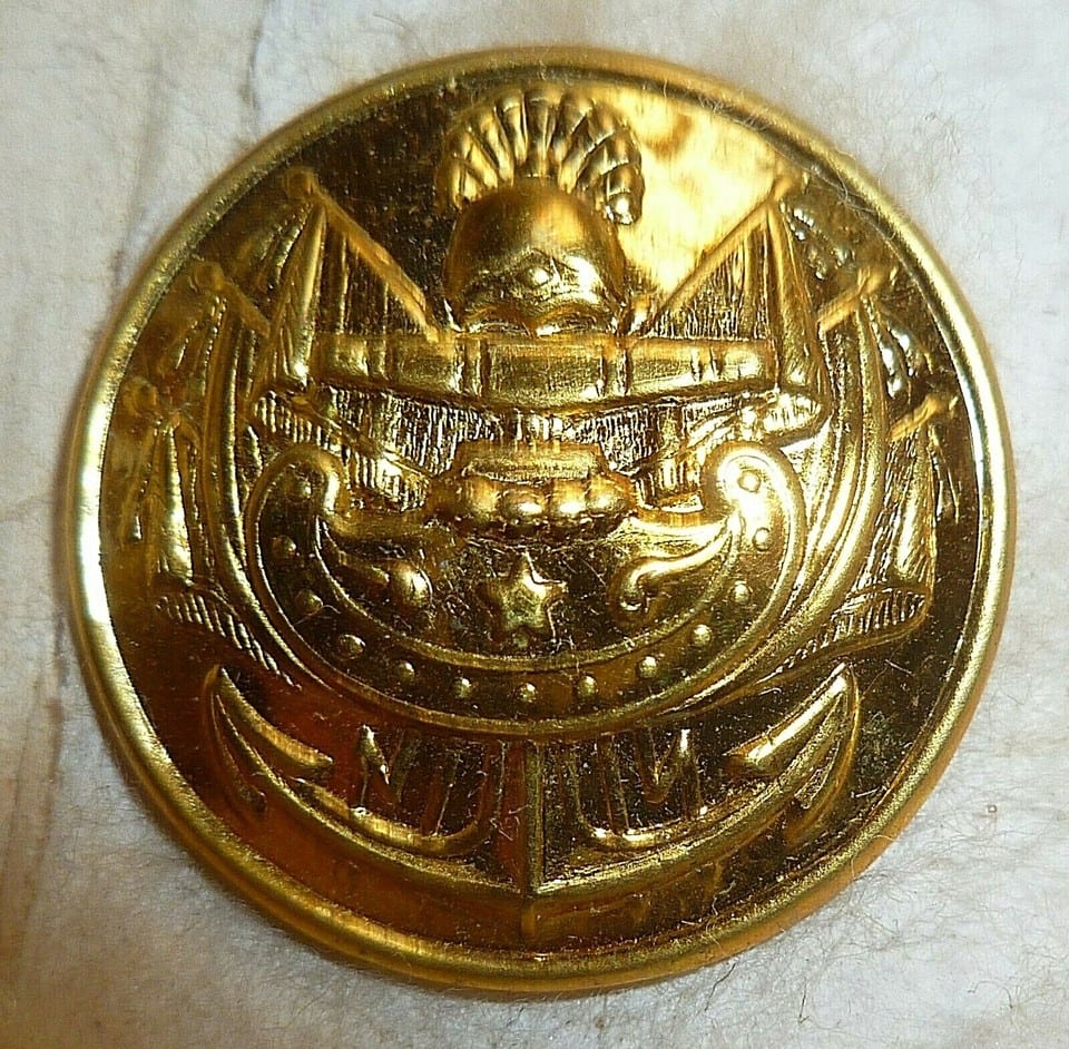 Bouton Marine Amiral GM 1815 France officier Général 1° Empire Restauration 25mm — photo 2