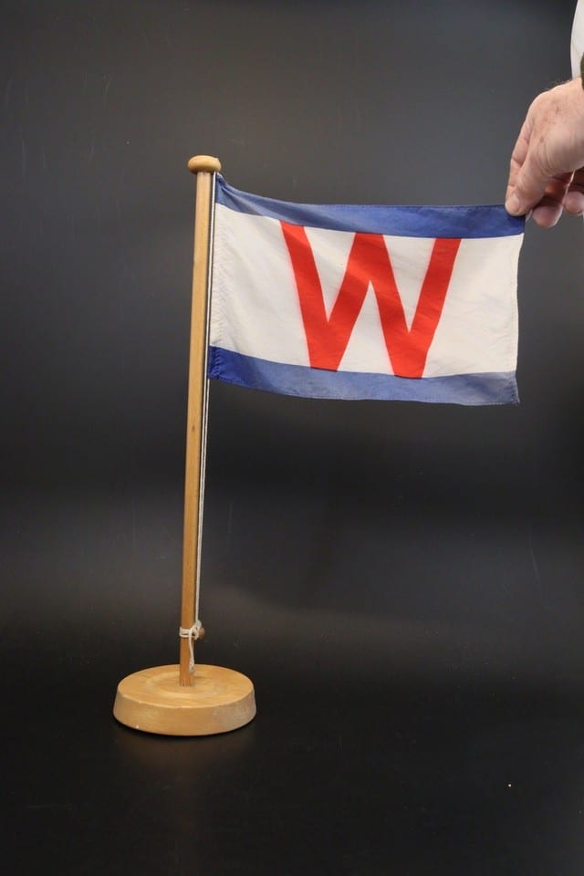 Drapeau fanion de bureau vintage transport maritime company Hans Wolkau Hamburg