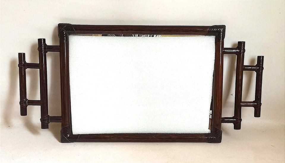MIroir Rotin Années 70 — Foto 3