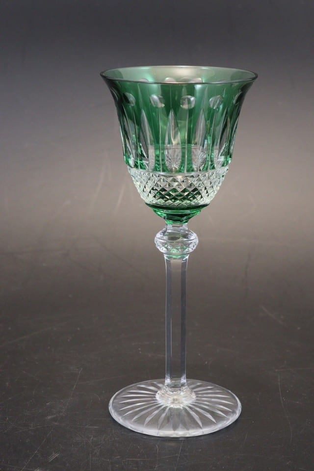 Verre cristal doublé overlay Saint-Louis modèle Tommy vert 16,5 cm — foto 3
