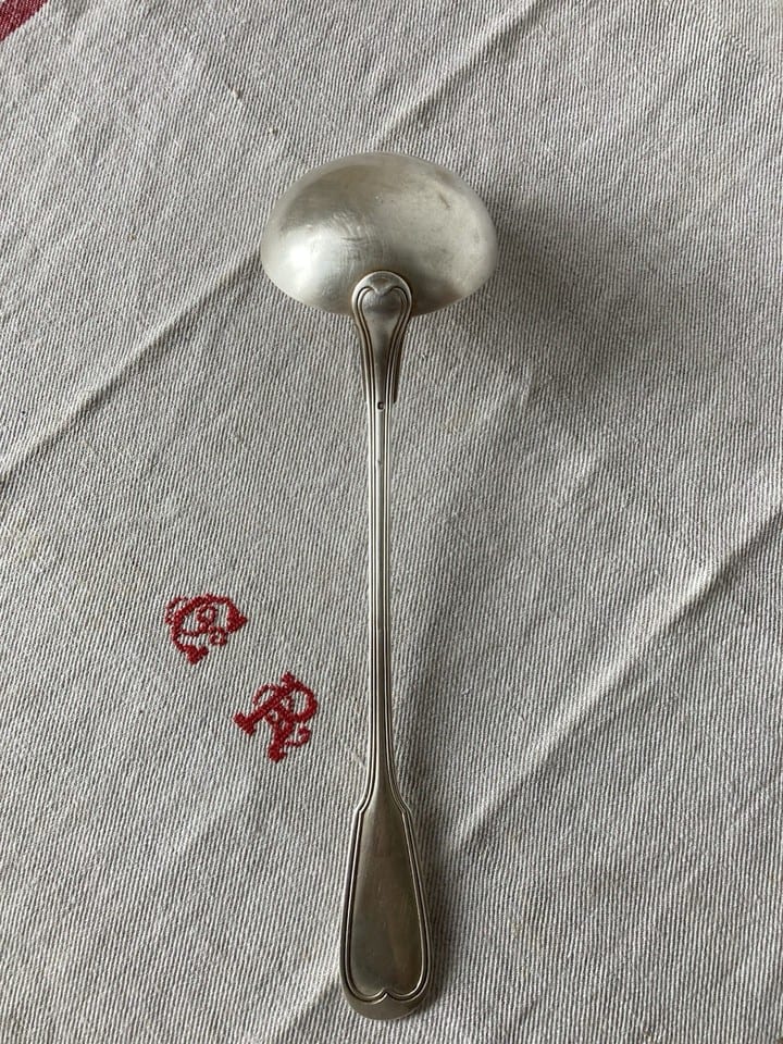 Grande louche de service en argent massif,  poinçon Minerve, début XXème — photo 4