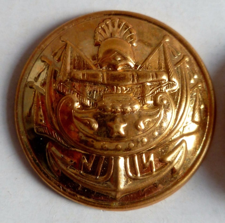 Bouton Marine Amiral GM 1815 France officier Général 1° Empire Restauration 25mm — photo 7