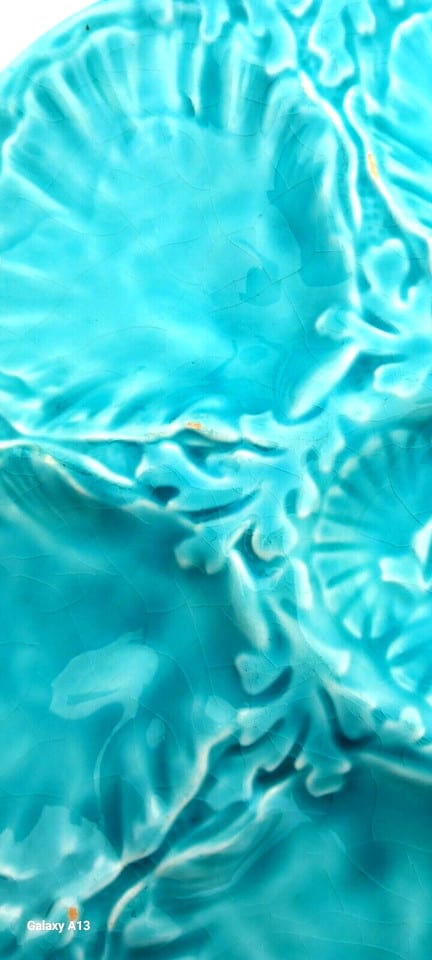 gien assiette à huitres couleur turquoise — photo 6