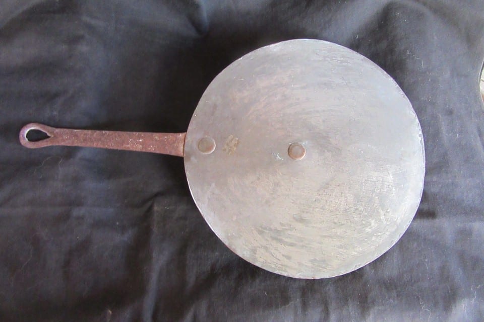 Ancien Couvercle Casserole Cuivre J Gaillard Paris  diam 24.7 CMS — photo 5