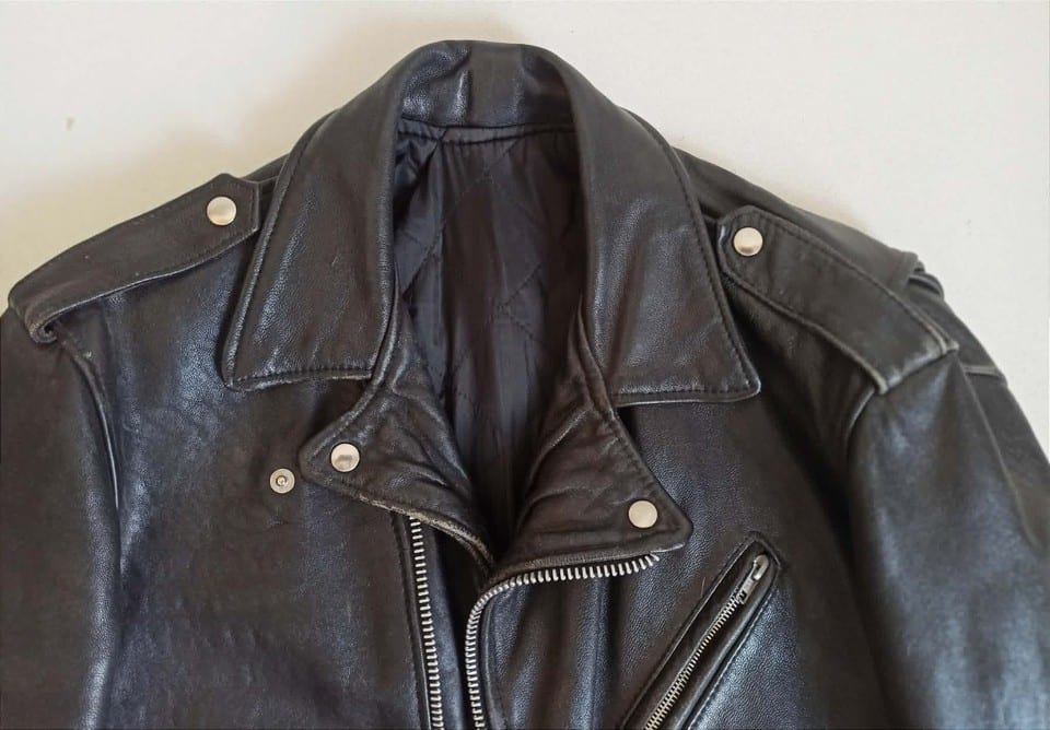 Perfecto cuir noir Années 70 Taille M — photo 5