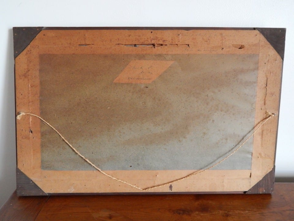 ANCIEN TABLEAU Huile sur Panneau "  Marine Paysage Mer Bateau " Signé P.ARNAUD — photo 6