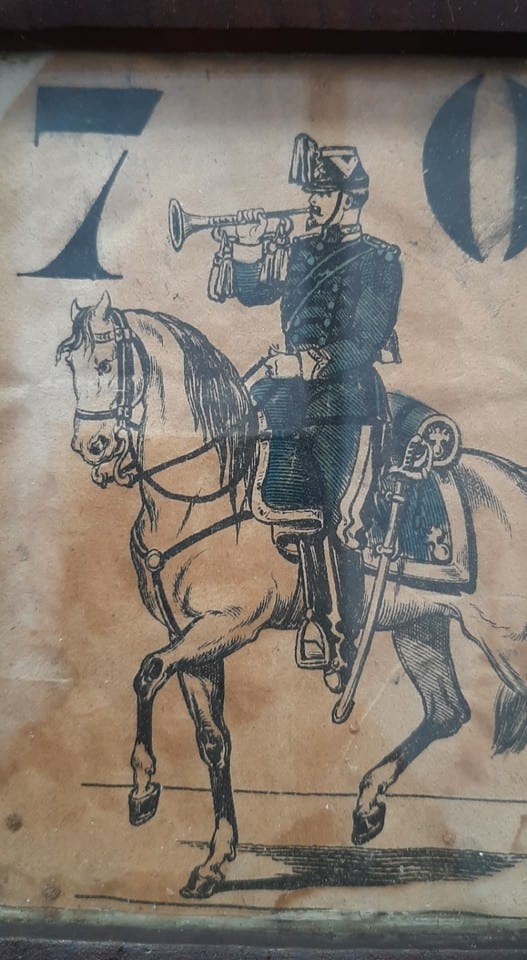Petit Cadre Bois avec image Chasseur a Cheval ou Hussard XIX° Siècle France — photo 2