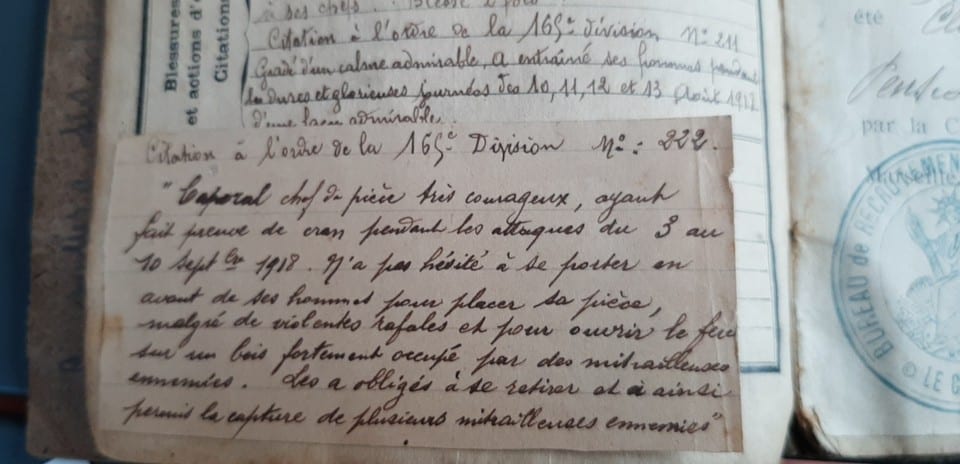 WW1 Lot Poilu Blessé 113° Régiment Toulon 1914-1918 Croix de Guerre Documents — foto 8