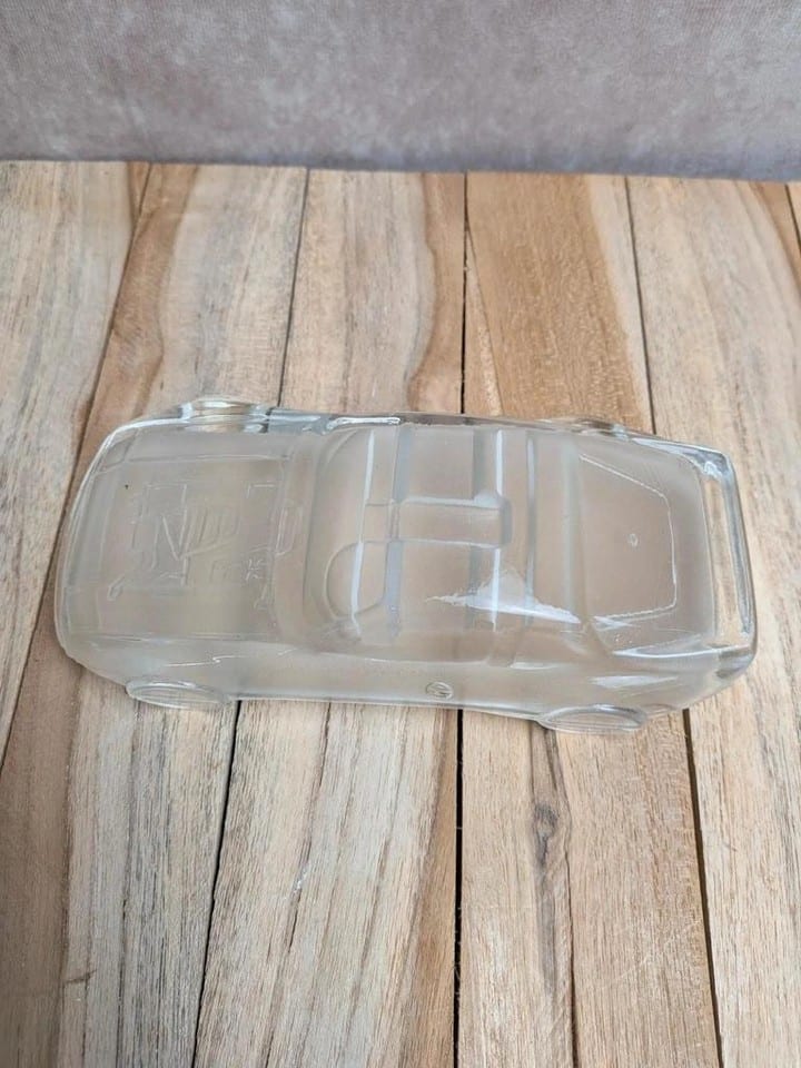 Voiture miniature en verre moulé transparent – Décoration vintage — photo 2