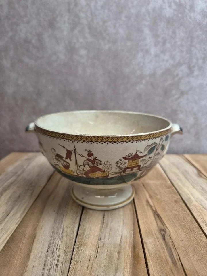 Bol à bouillon sur pied Jules Vieillard Bordeaux Tonkin – vers 1850 — photo 3
