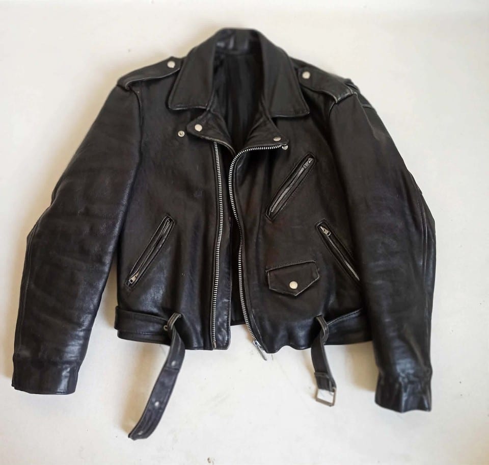 Perfecto cuir noir Années 70 Taille M — photo 2