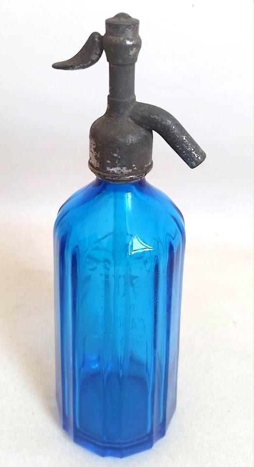 Bouteille Siphon Bleu Cobalt Eau de Seltz Caen Hauteur 34 cm — photo 2