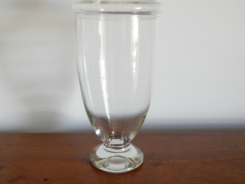 ANCIEN POT Bocal à Pharmacie ou Décoratif ? en VERRE avec Couvercle — photo 5