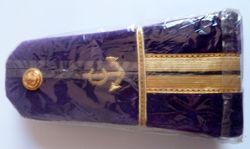 Epaulettes Pattes d'épaule MARINE NATIONALE ECOLE COURBET CORPS ENSEIGNANT or — photo 4
