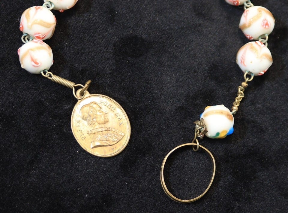 Dizainier bracelet chapelet perles Murano Pape Pont Max Pio IX S Paulus S Petrus — Foto 5