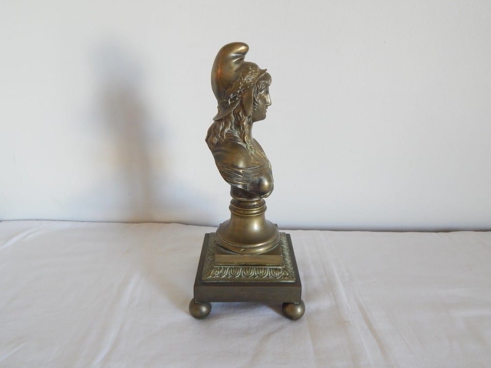 ANCIEN BUSTE MARIANNE BRONZE Bonnet Phrygien Seins Nues et Triangle Maçonnique — photo 5