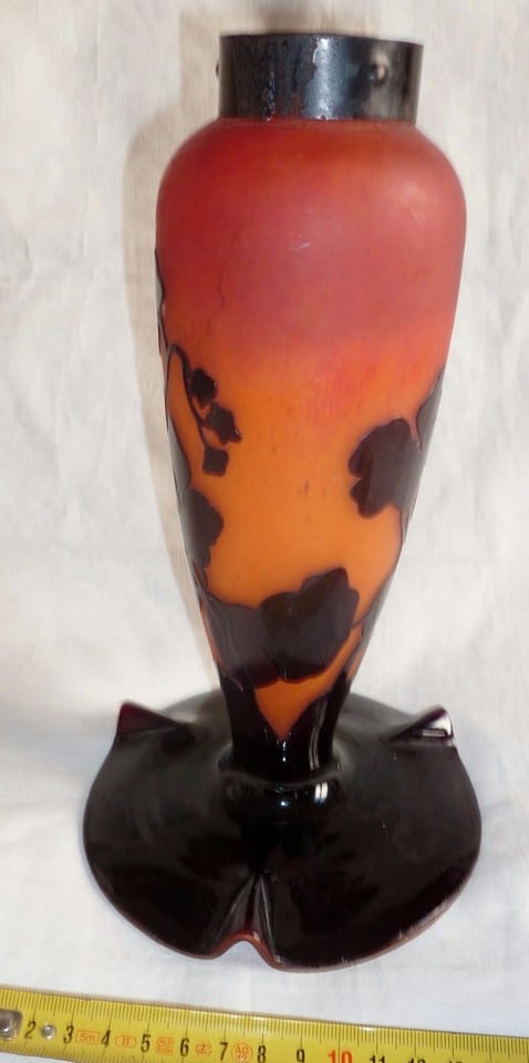 Degué 1930 Pied de lampe pâte de verre ART DECO ORIGINAL France à compléter — photo 8