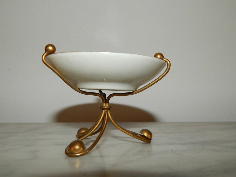 ANCIEN BAGUIER en PORCELAINE de Sévres Paris ? Décor Peint Main XIXéme — photo 6