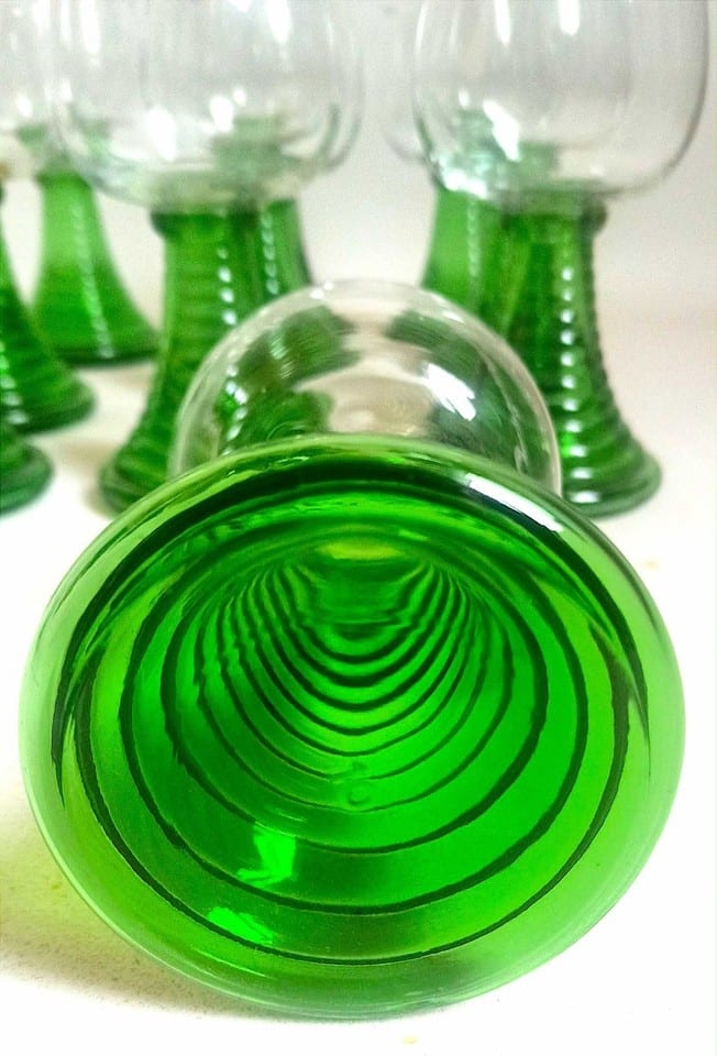 Lot de 10 verres alsaciens Roemer Années 70 Hauteur 16 cm — photo 8