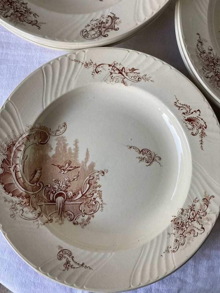 Assiettes demi-creuses Luneville K&G modèle Rocaille — foto 2