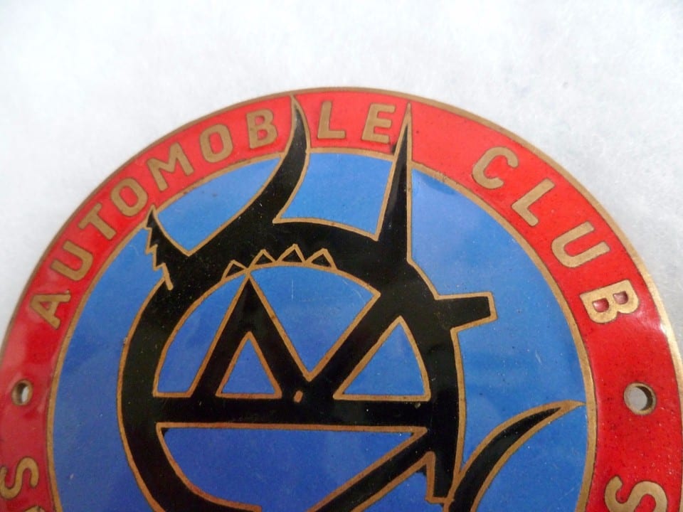 Plaque émaillée de calandre Automobile Club Soudan Français Afrique circa 1940 — photo 3