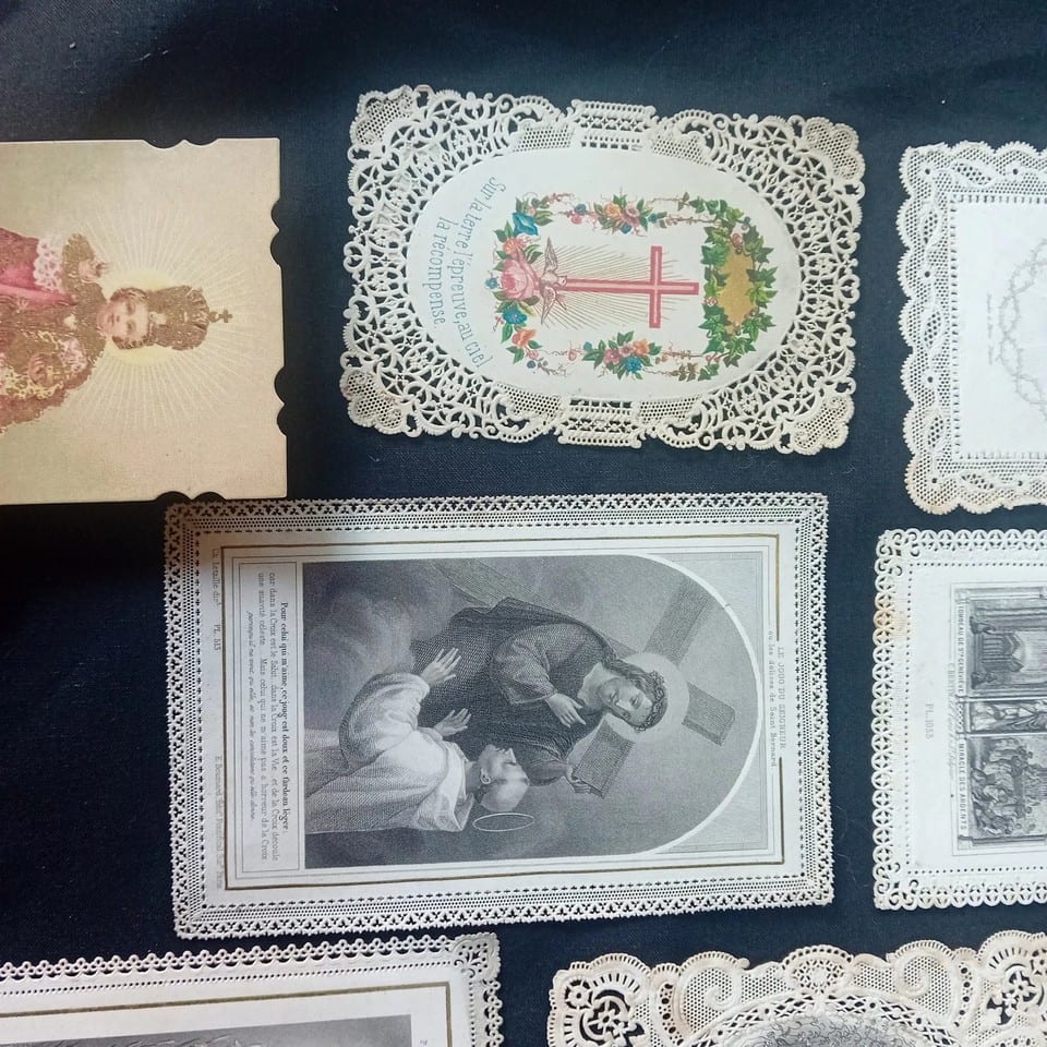 canivets anciens Lot De 12 images religieuses- vierge- saints- croix- jesus.... — photo 6