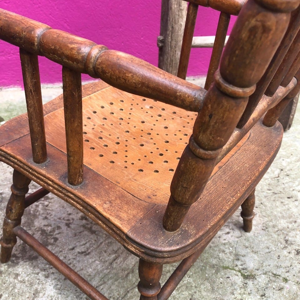 Chaise bois enfant Baumann Colombier Fontaine 1900 — foto 6