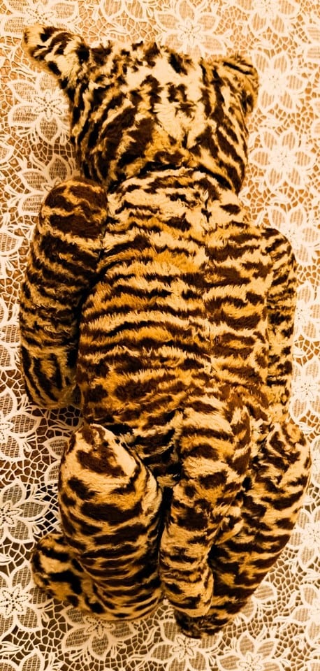 Peluche Léopard avec les  yeux de verre années 1920 ou 1930 haut 40 cm — photo 4