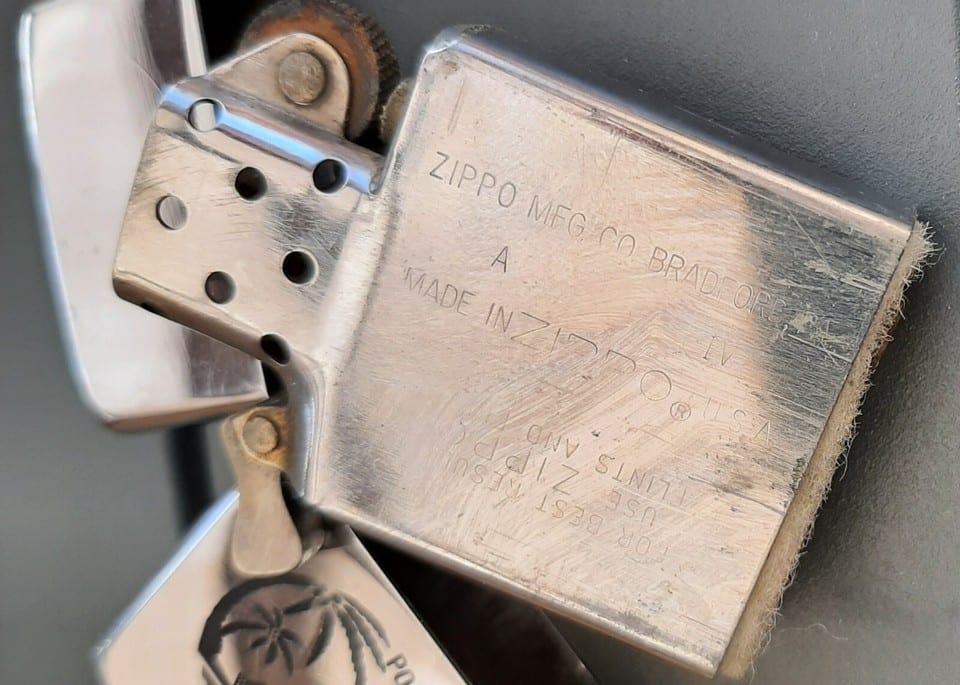 1987 BRIQUET ZIPPO BDC TRIEUX CEP Mururoa Tahiti Porte Hélicoptères ORIGINAL — photo 6