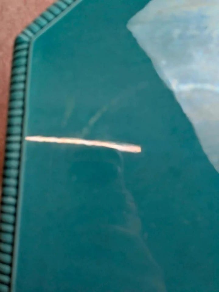 Dessous de plat vintage en céramique émaillée turquoise — photo 4