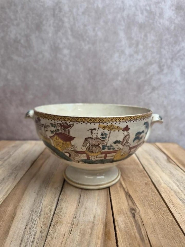 Bol à bouillon sur pied Jules Vieillard Bordeaux Tonkin – vers 1850