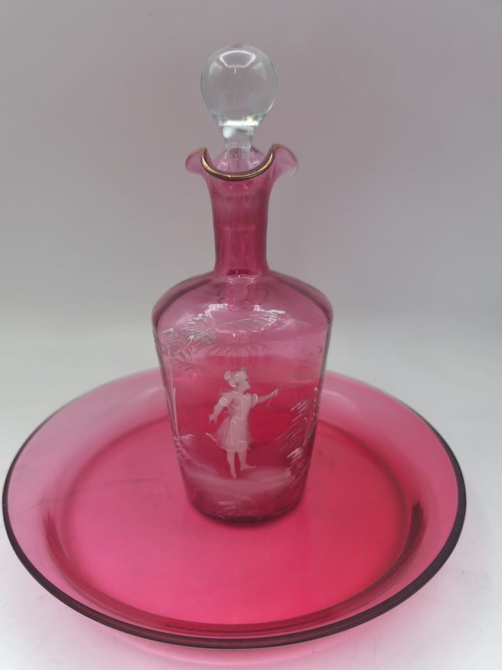 Service à liqueur Mary Gregory – Verre — foto 5