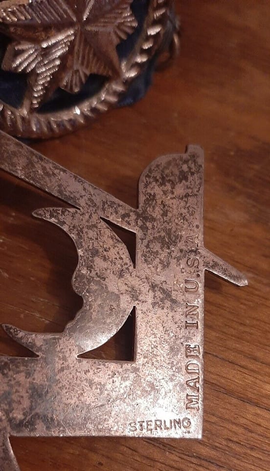 Collier Maçonnique USA ancien Franc Maçon Sautoir Chaine Bijou argent ORIGINAL — photo 2