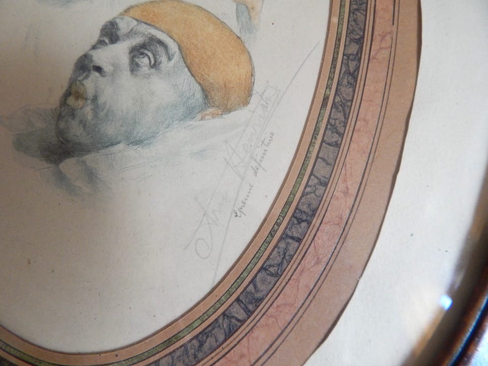 ANCIENNE GRAVURE Clowns Signée Armand Henrion — photo 2