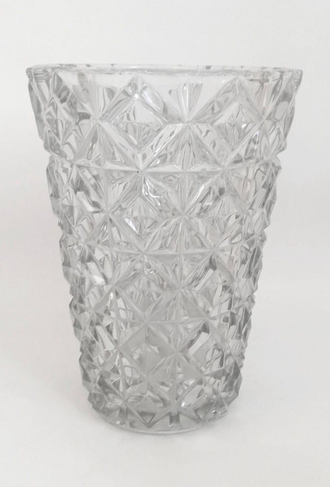 Grand vase en verre pressé moulé Années 60 Hauteur 30 cm — photo 3