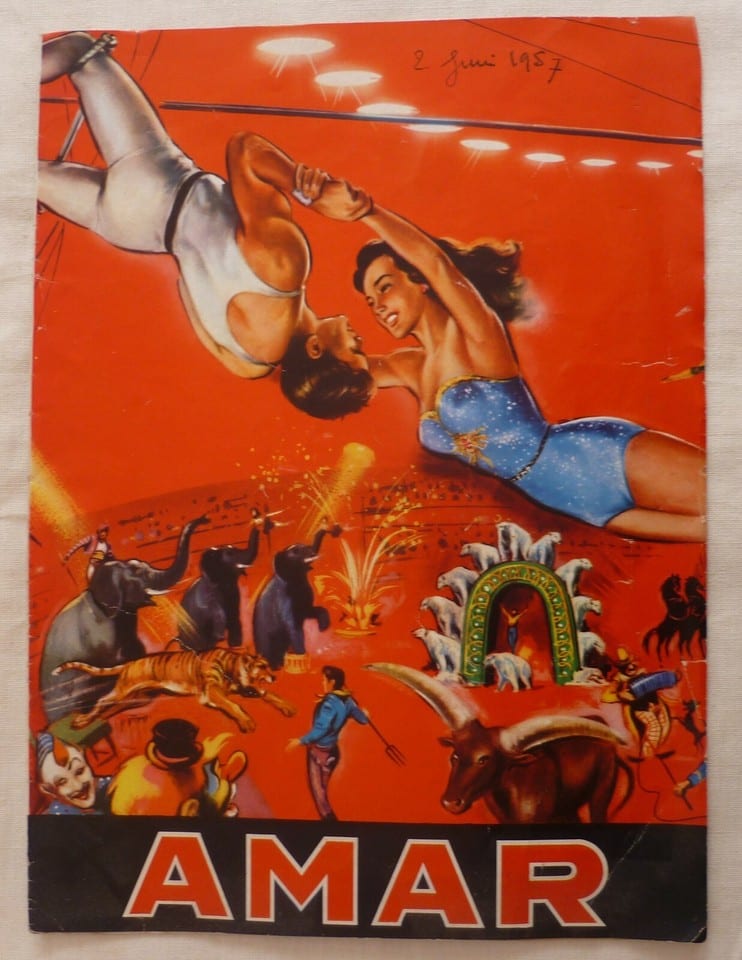 Programme Cirque AMAR circa 1957 Achille Zavatta ORIGINAL