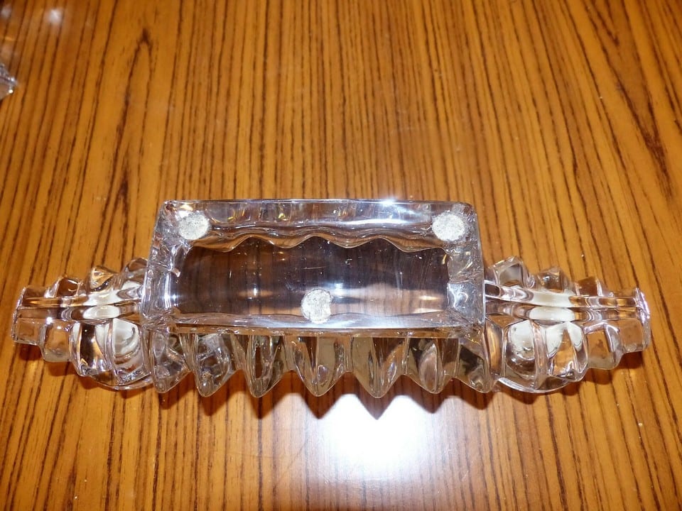 paire de bougeoir en verre style art déco haut 8 larg 23 prof 6 cm — photo 4