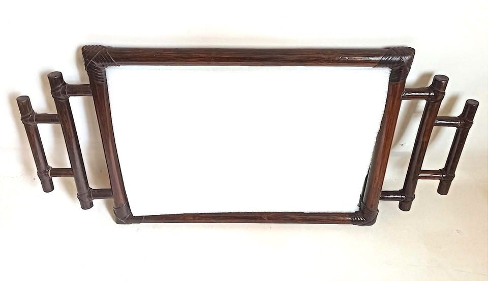 MIroir Rotin Années 70 — Foto 6