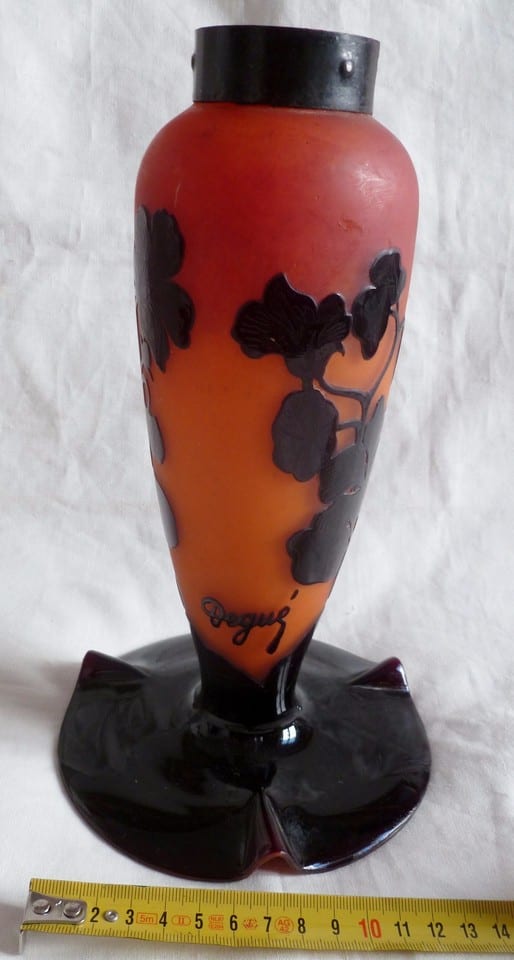 Degué 1930 Pied de lampe pâte de verre ART DECO ORIGINAL France à compléter — photo 5